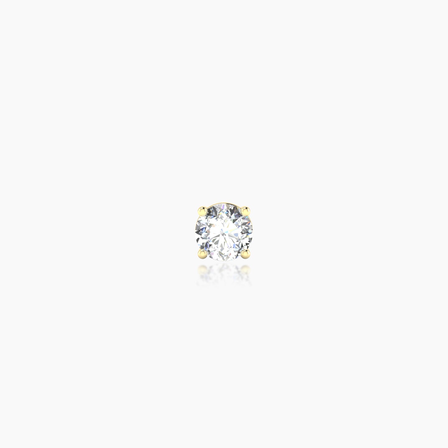 Nut | 18k Yellow Gold 3.4 mm 8 mm Round Diamond Piercing
