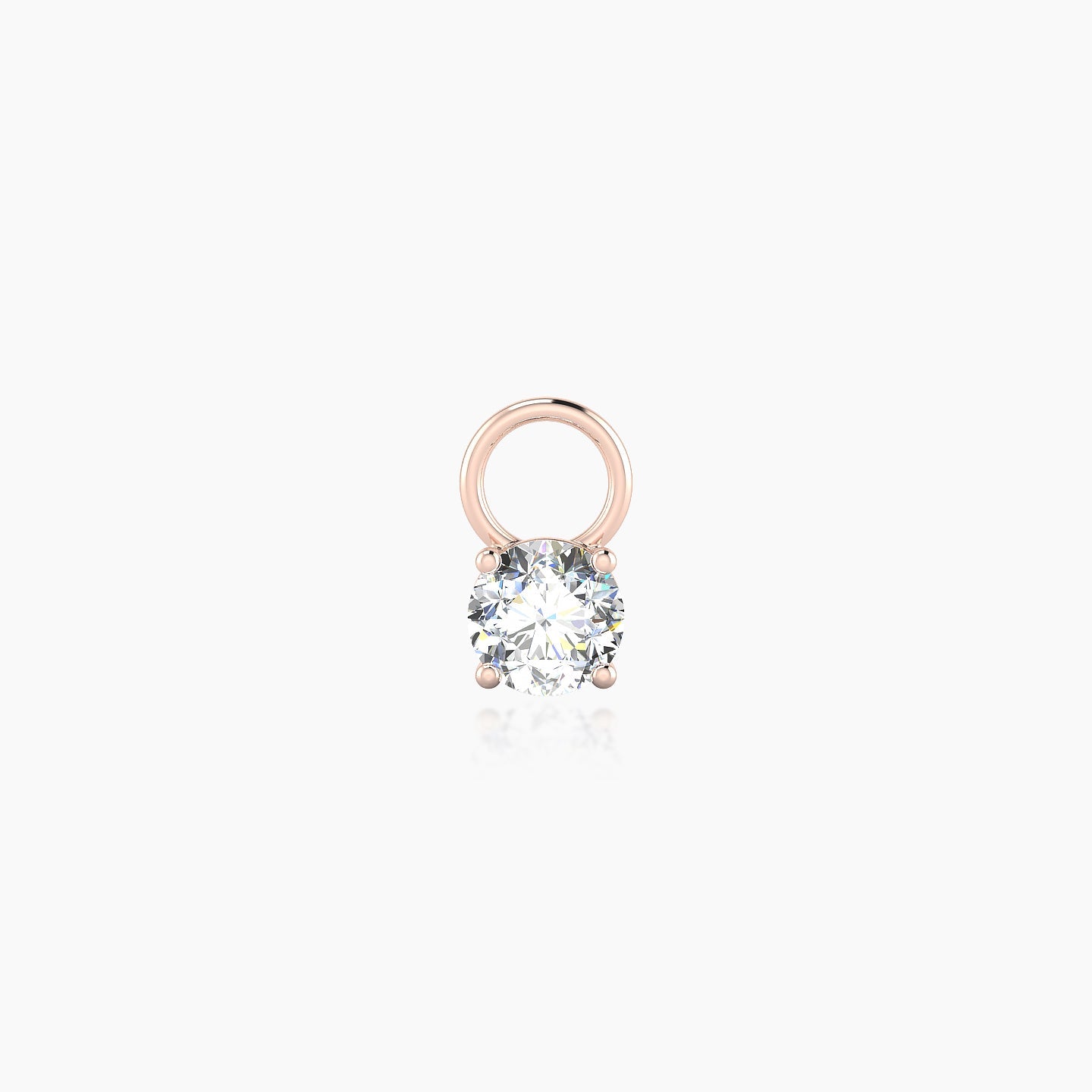 Nut | 18k Rose Gold 3.4 mm Round Diamond Charm
