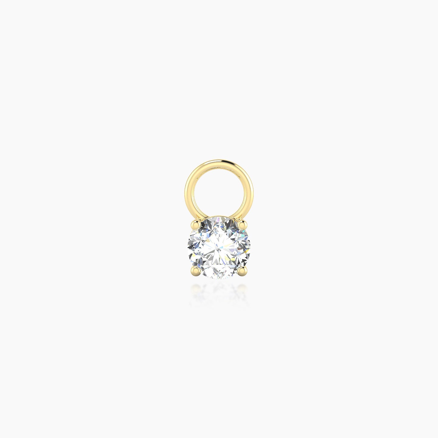 Nut | 18k Yellow Gold 3.4 mm Round Diamond Charm