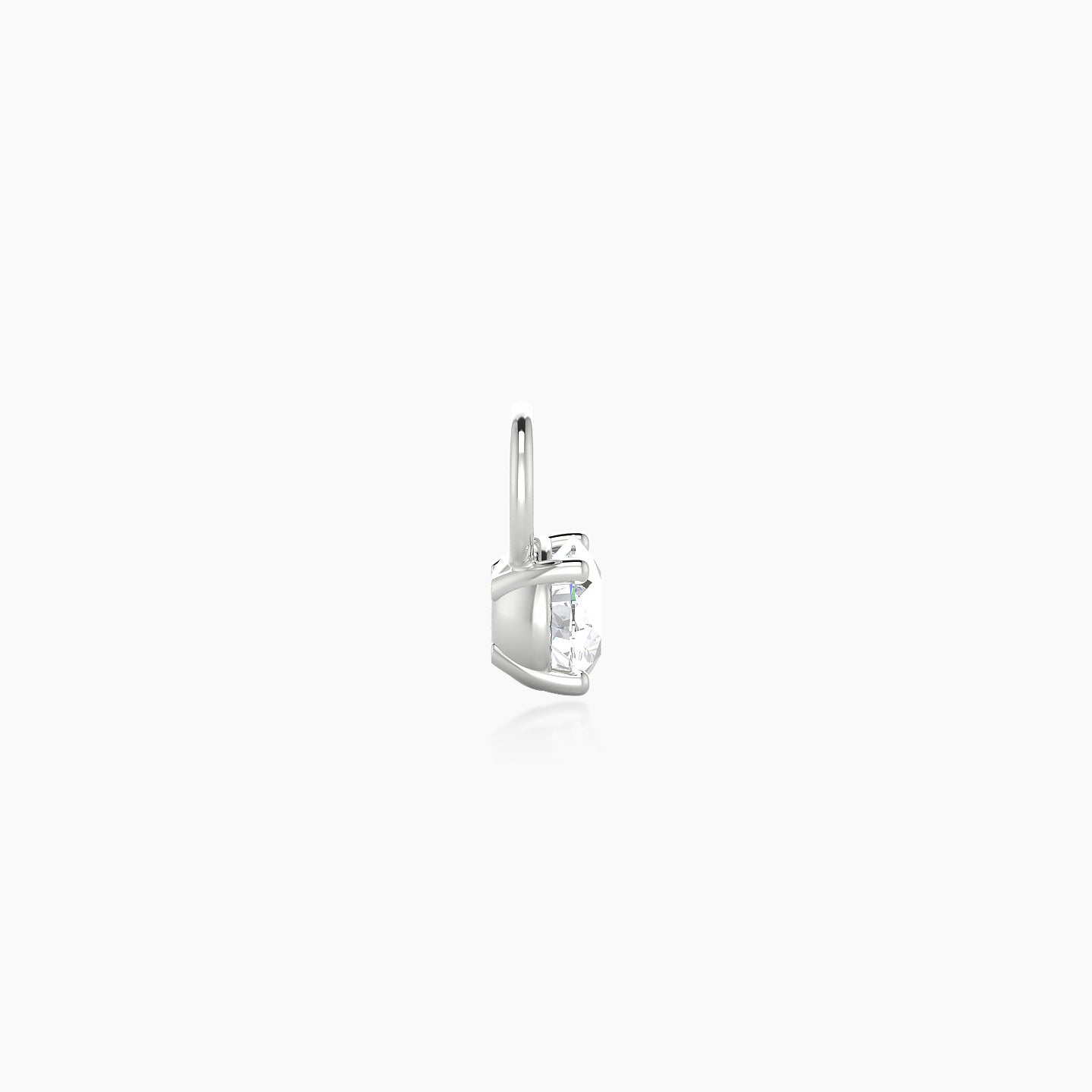 Nut | 18k White Gold 3.4 mm Round Diamond Charm