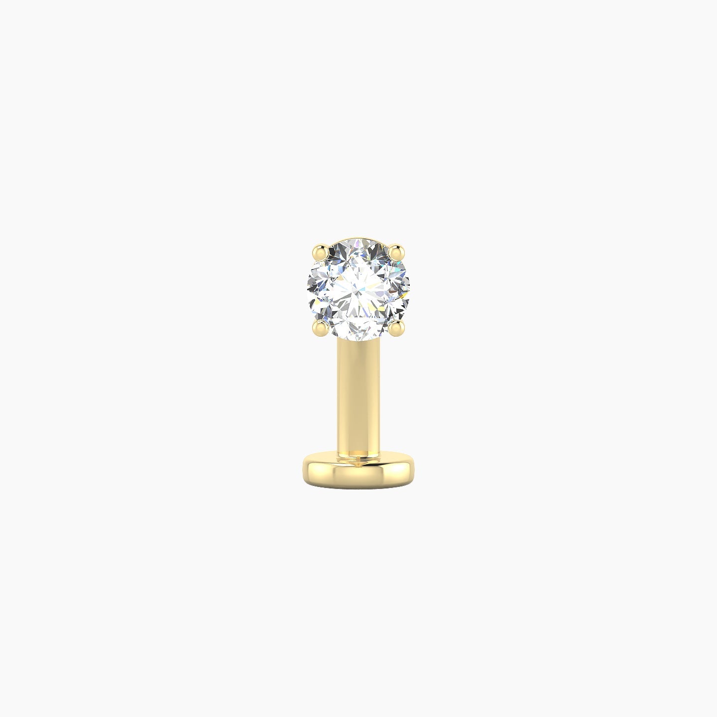 Nut | 18k Yellow Gold 3.8 mm 10 mm Round Diamond Floating Navel Piercing