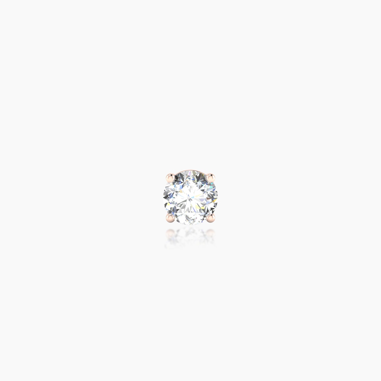 Nut | 18k Rose Gold 3.8 mm 8 mm Round Diamond Piercing