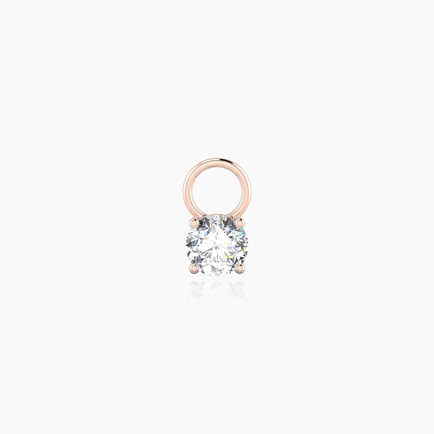 Nut | 18k Rose Gold 3.8 mm Round Diamond Charm