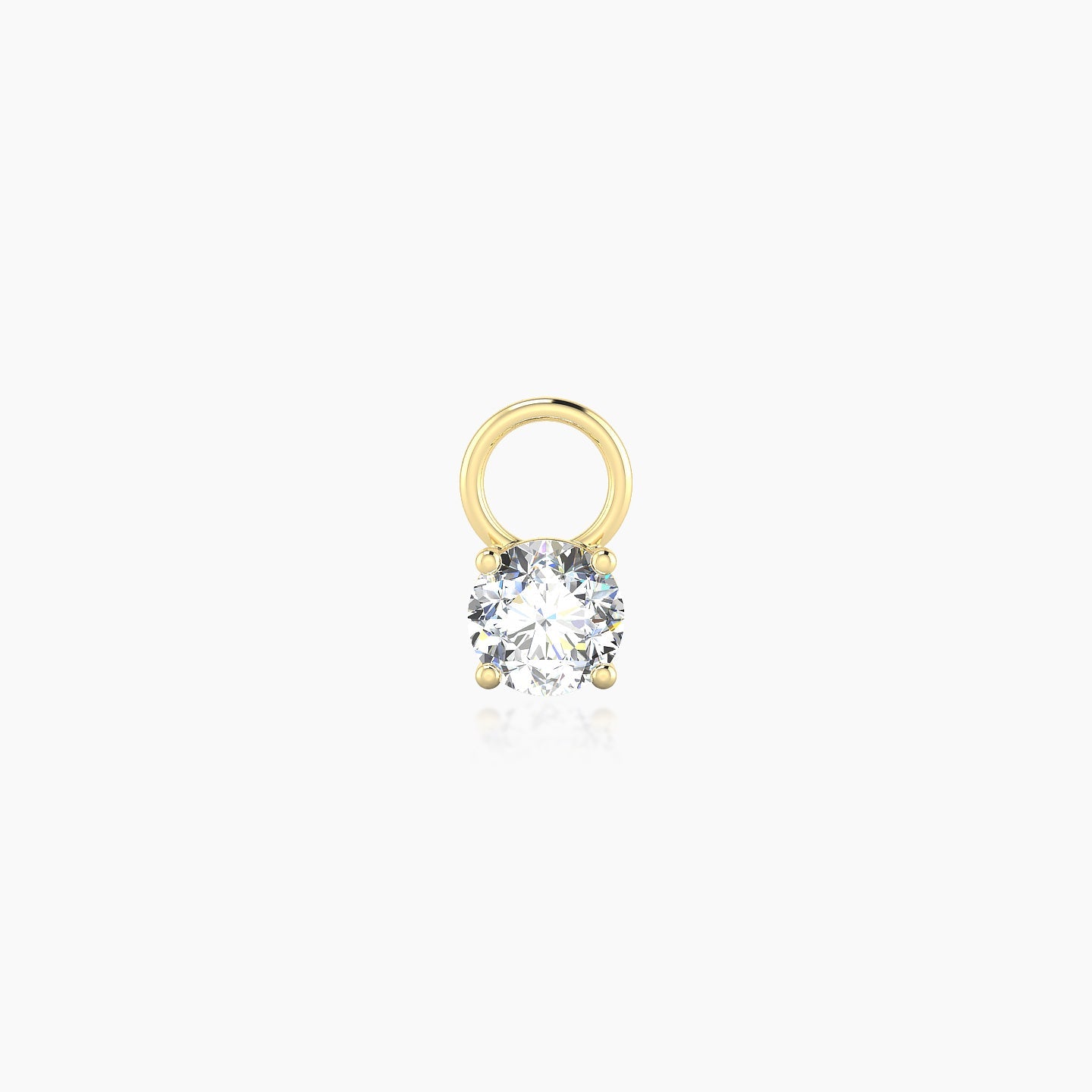 Nut | 18k Yellow Gold 3.8 mm Round Diamond Charm