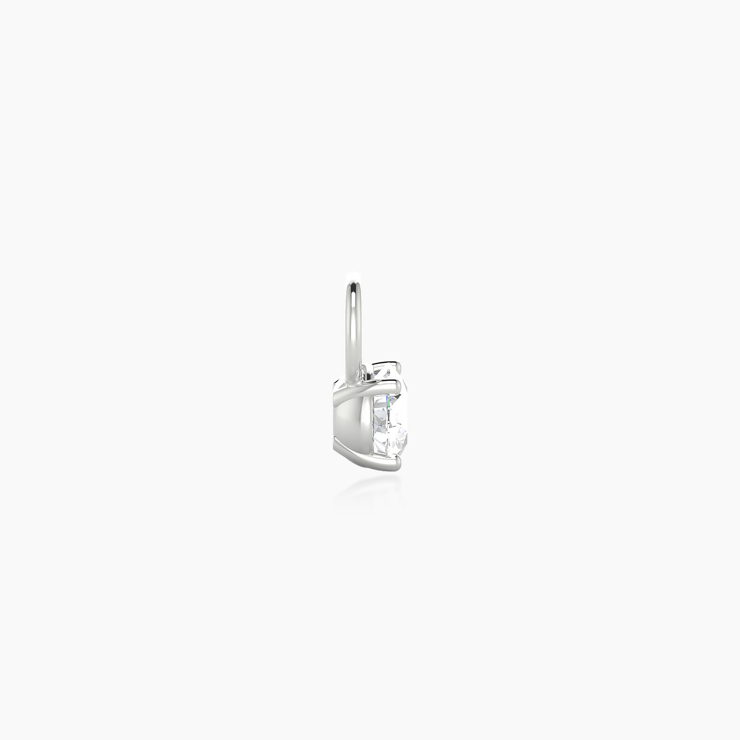 Nut | 18k White Gold 3.8 mm Round Diamond Charm