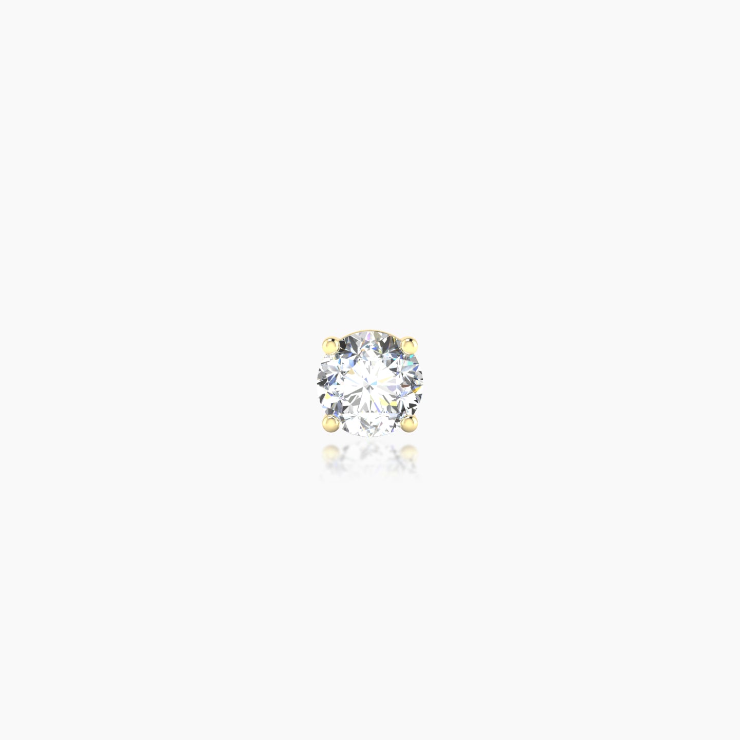 Nut | 18k Yellow Gold 3.8 mm Round Diamond Earring