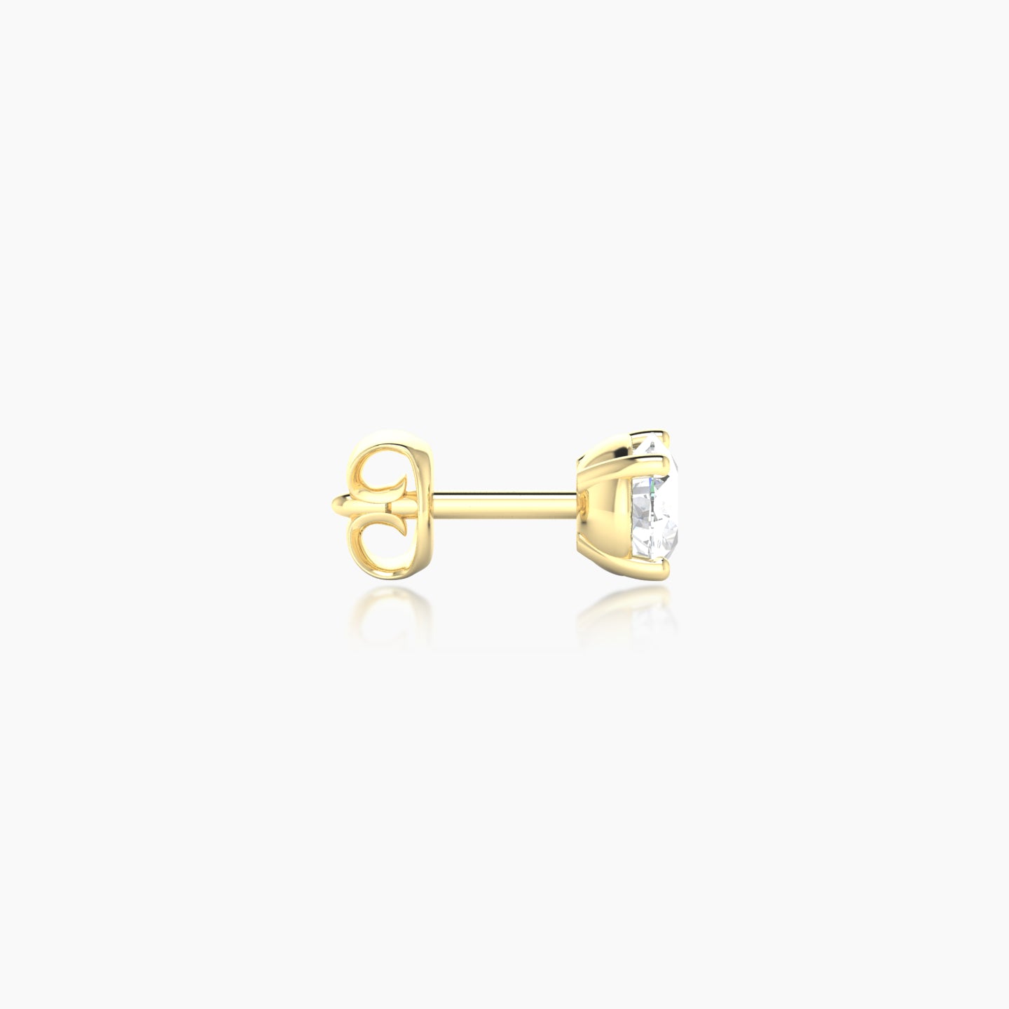 Nut | 18k Yellow Gold 3.8 mm Round Diamond Earring