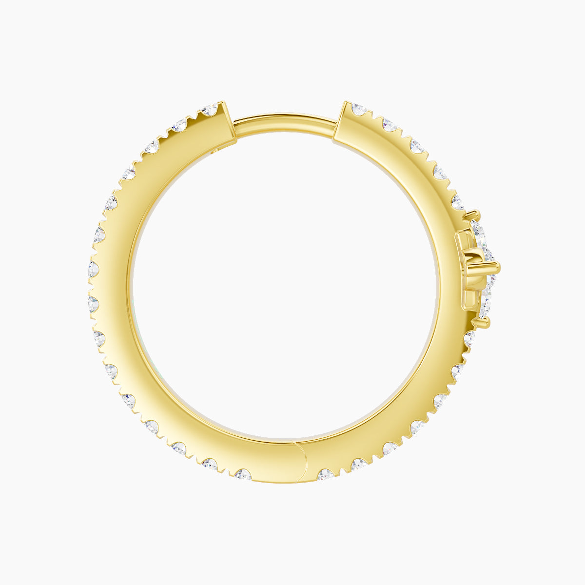 Nymph | 18k Yellow Gold 11 mm Flower Diamond Hoop Piercing