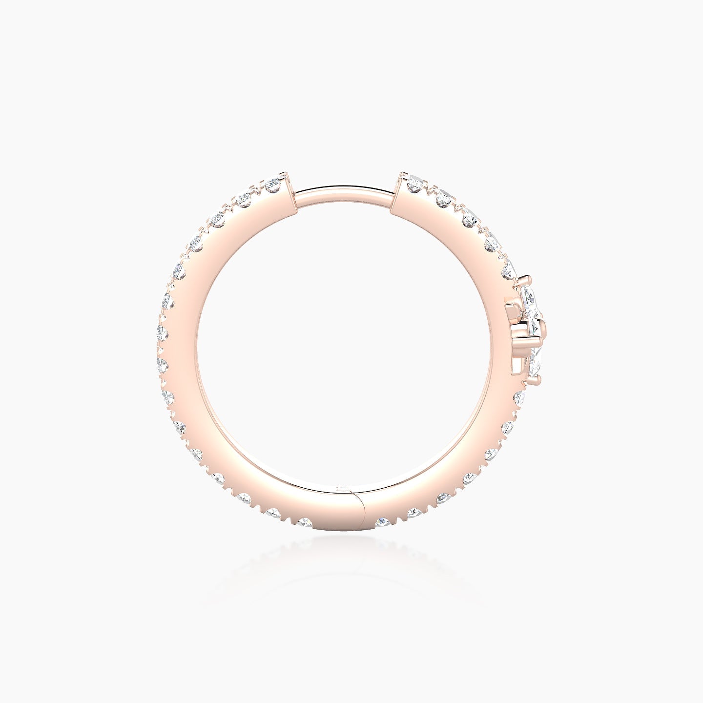 Nymph | 18k Rose Gold 11 mm Flower Diamond Hoop Piercing