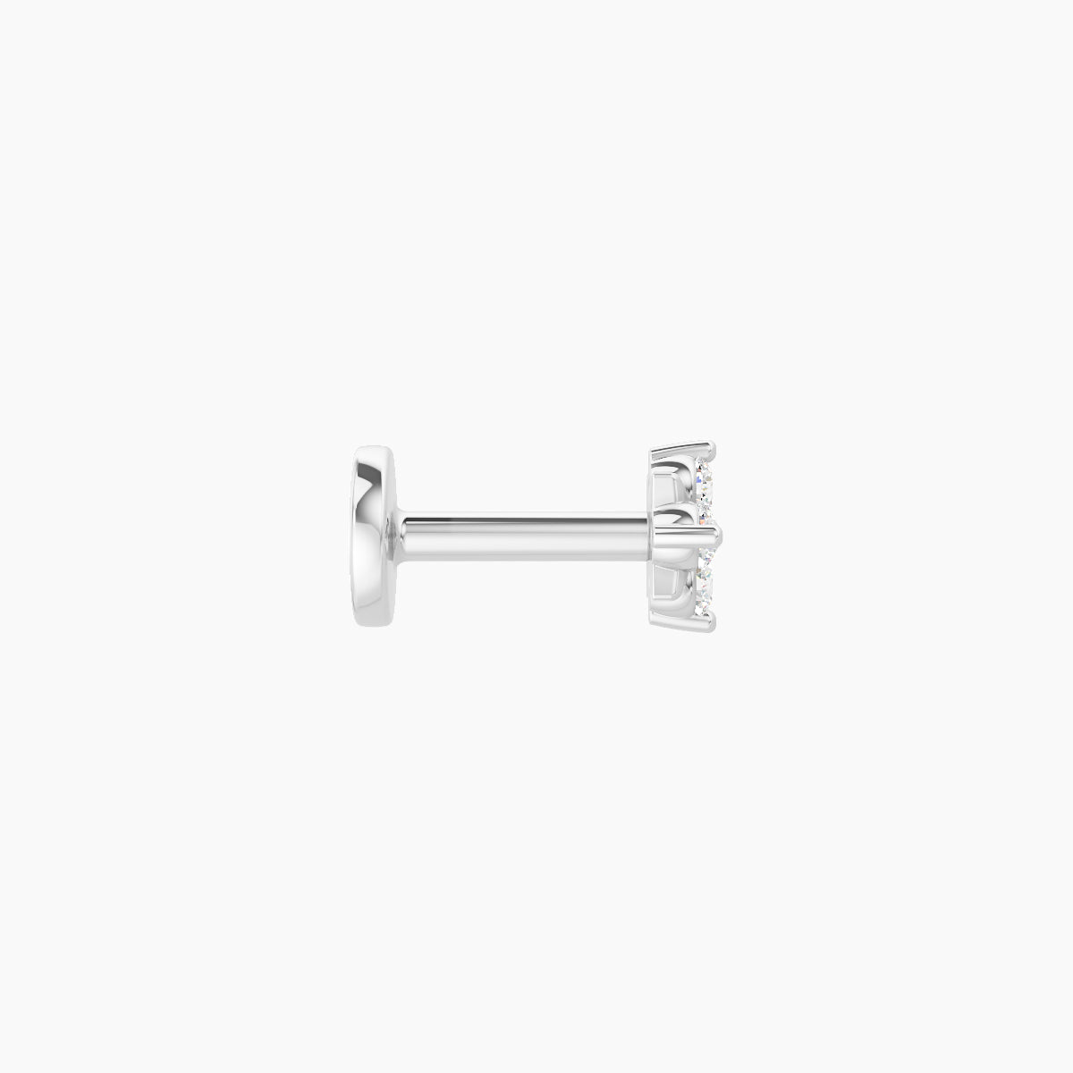 Nymph | 18k White Gold 4 mm 5 mm Flower Diamond Piercing