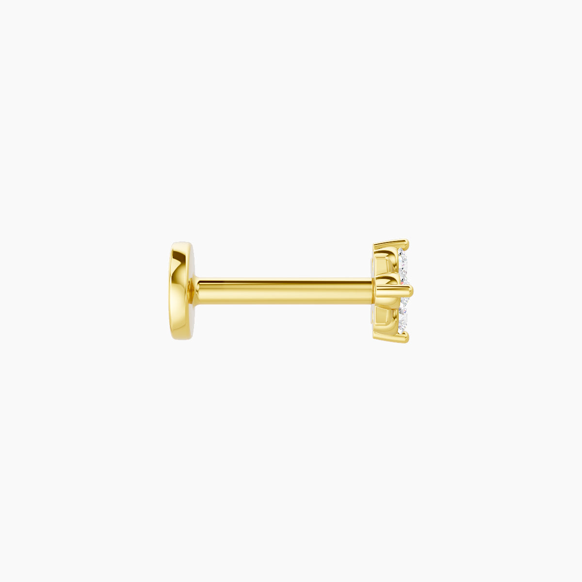 Nymph | 18k Yellow Gold 4 mm 6.5 mm Flower Diamond Piercing