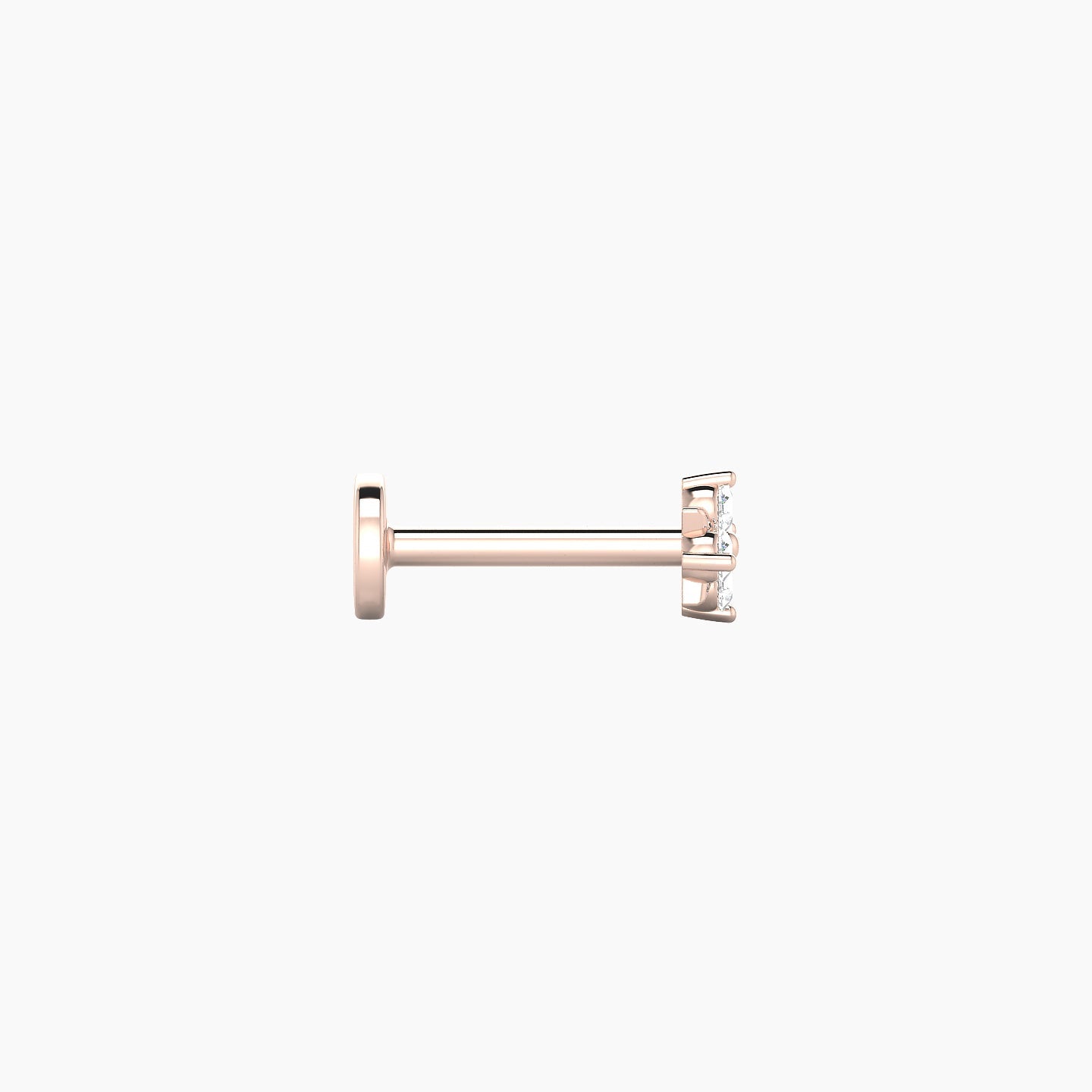 Nymph | 18k Rose Gold 4 mm 6.5 mm Flower Diamond Piercing