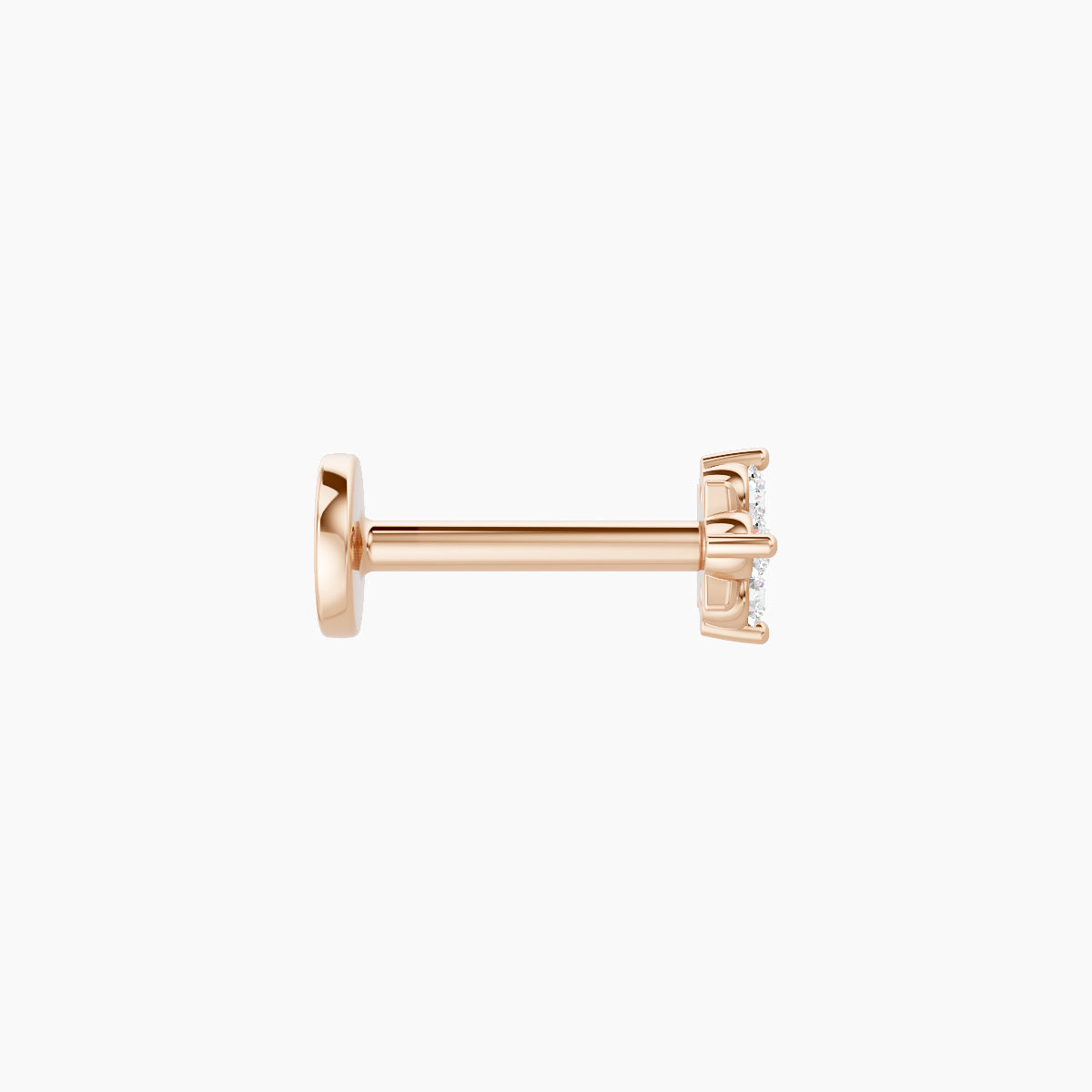 Nymph | 18k Rose Gold 4 mm 8 mm Flower Diamond Piercing
