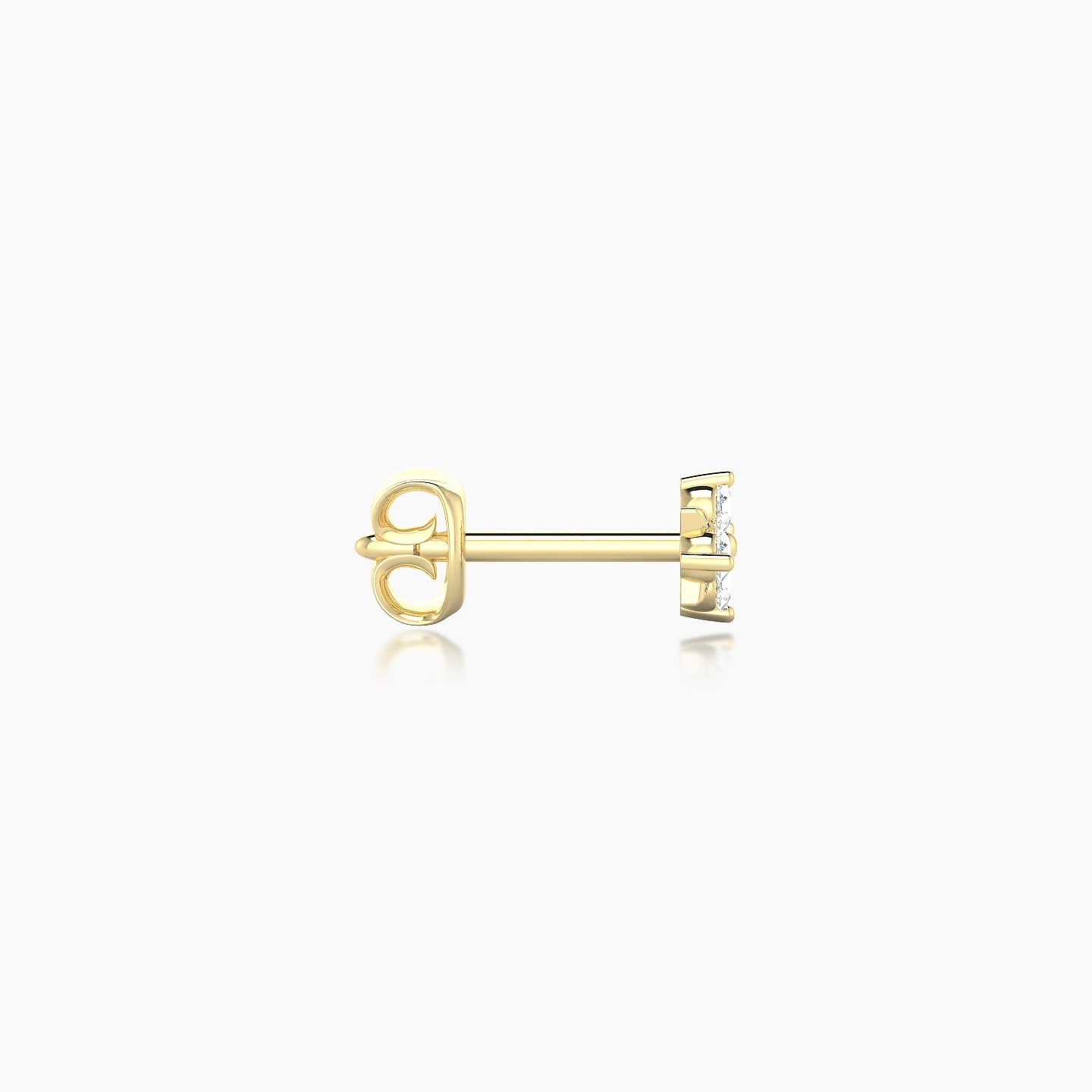 Nymph | 18k Yellow Gold 4 mm Flower Diamond Earring