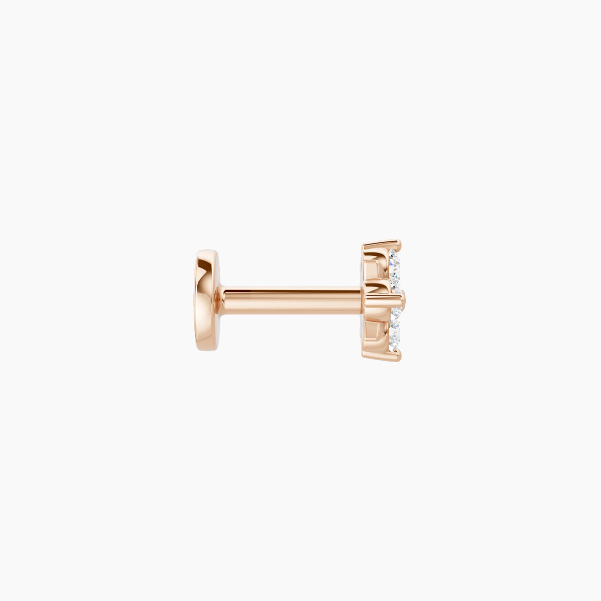 Nymph | 18k Rose Gold 4.5 mm 5 mm Flower Diamond Piercing