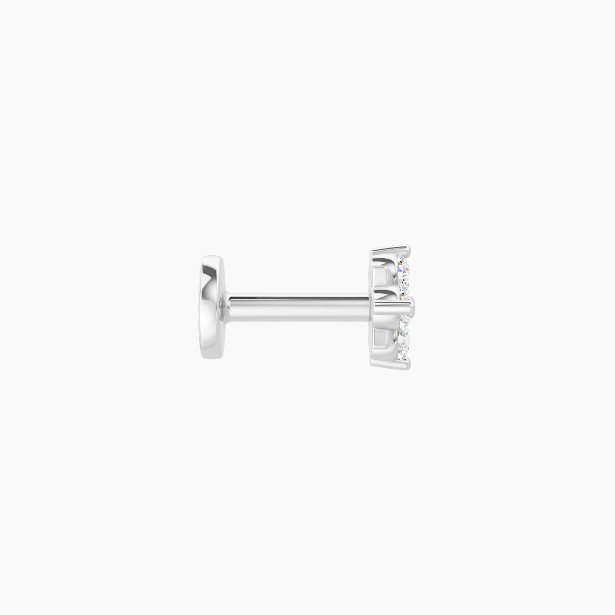 Nymph | 18k White Gold 4.5 mm 5 mm Flower Diamond Piercing