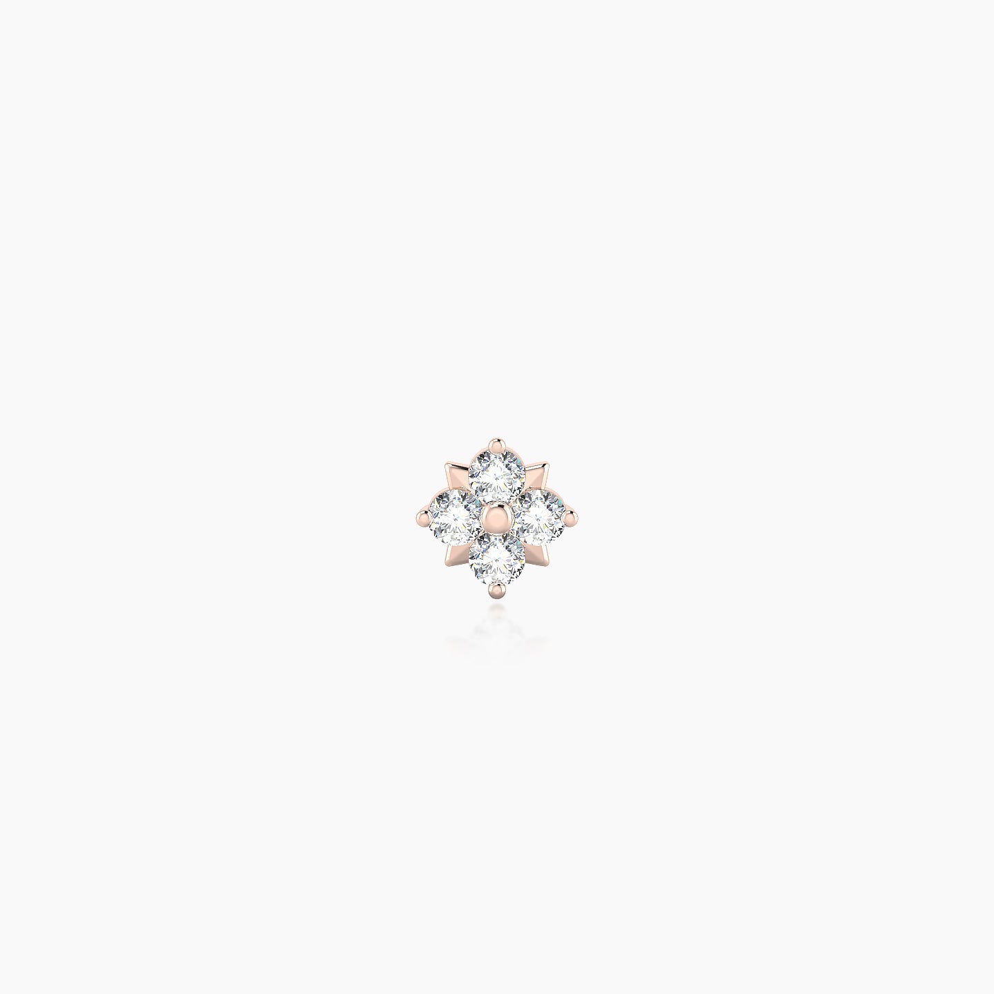 Nymph | 18k Rose Gold 4.5 mm 5 mm Flower Diamond Piercing