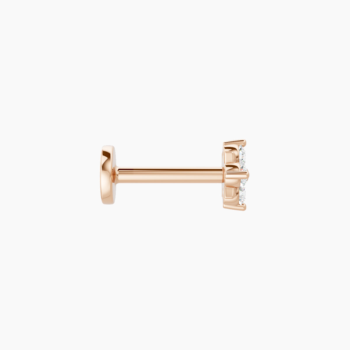 Nymph | 18k Rose Gold 4.5 mm 6.5 mm Flower Diamond Nose Piercing