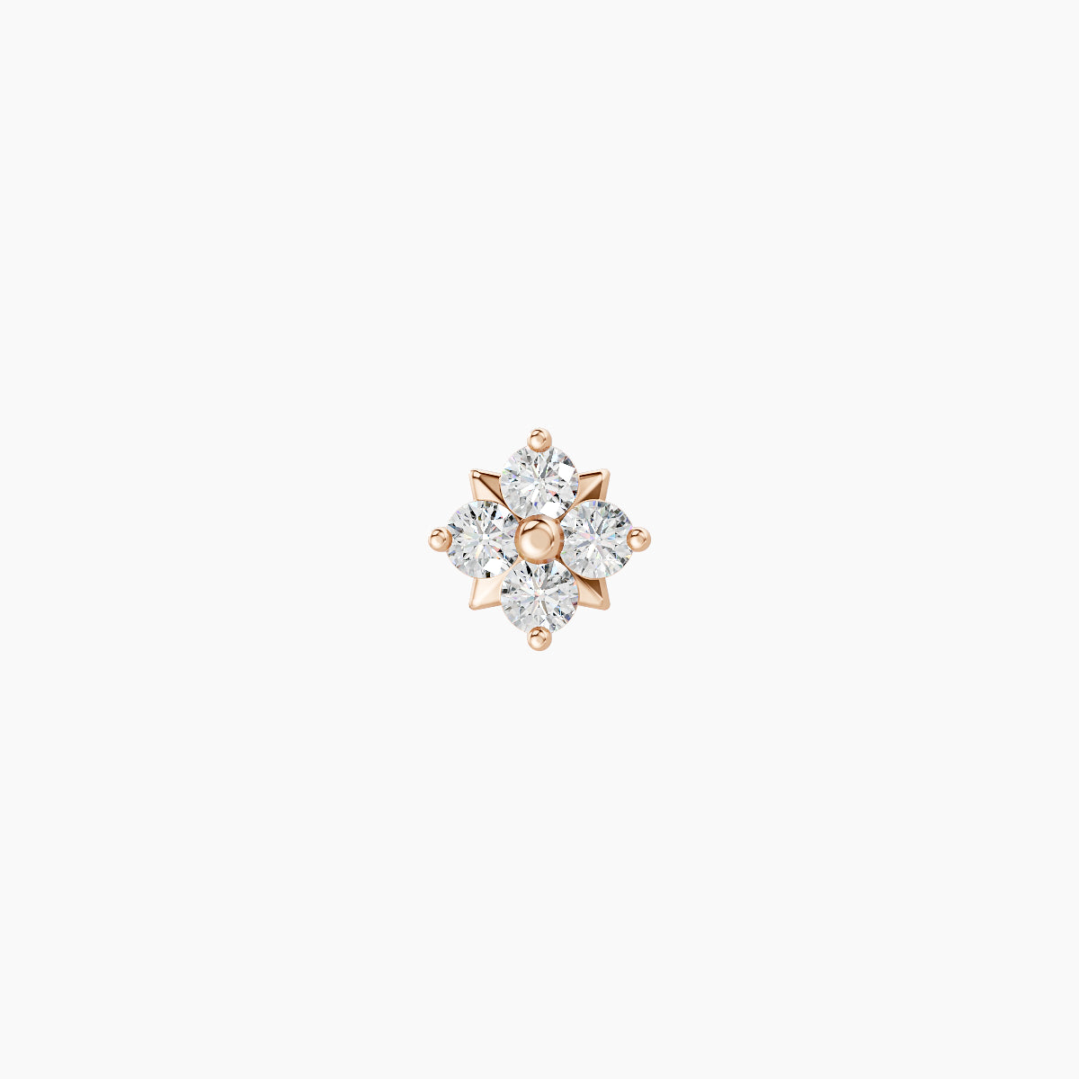 Nymph | 18k Rose Gold 4.5 mm 6.5 mm Flower Diamond Piercing