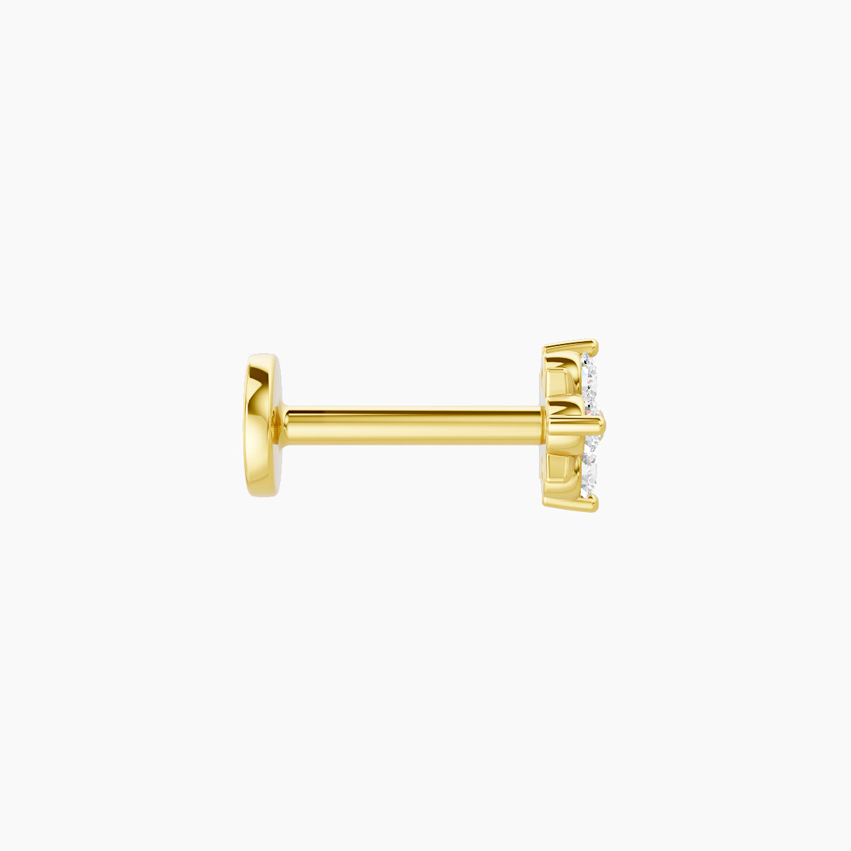 Nymph | 18k Yellow Gold 4.5 mm 6.5 mm Flower Diamond Piercing