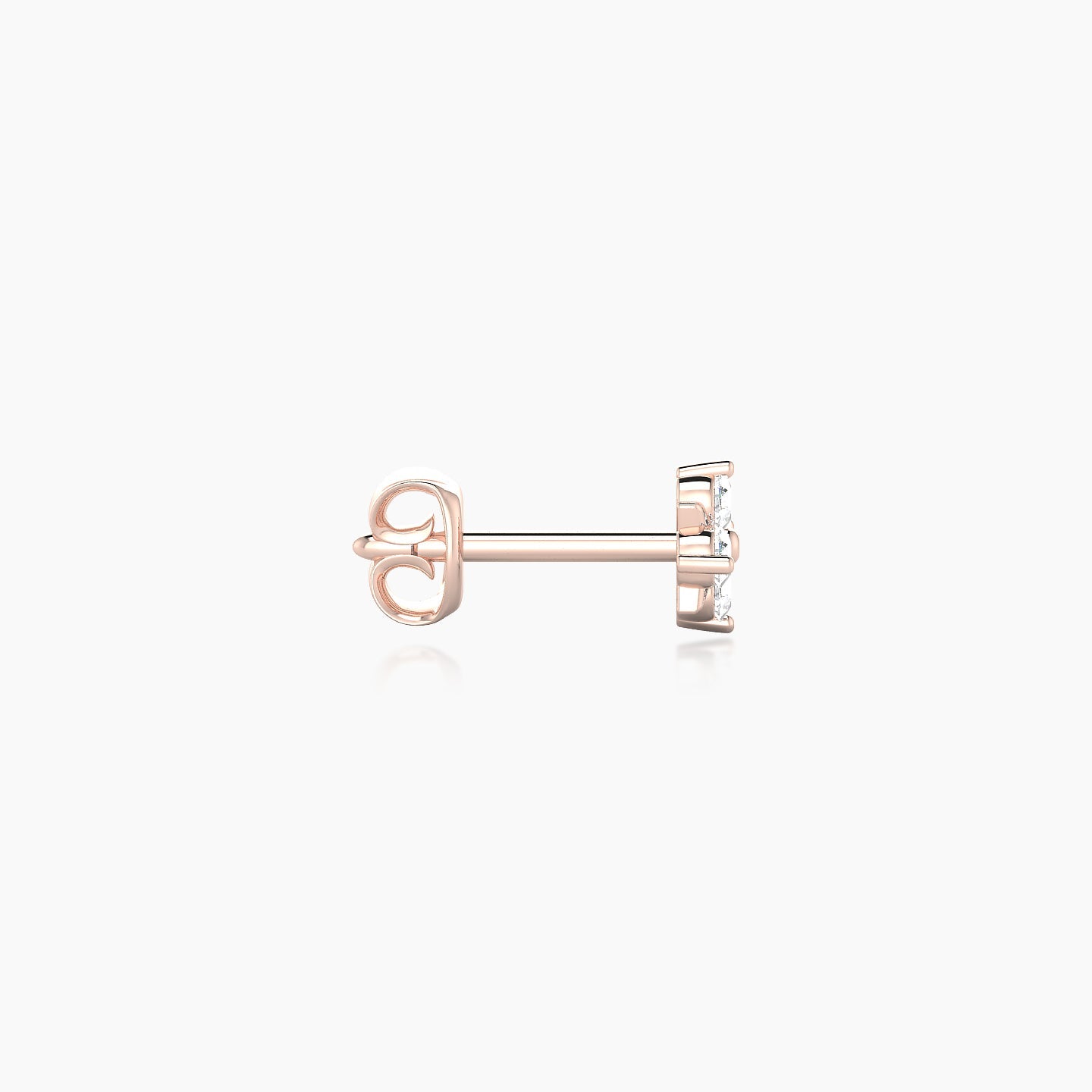 Nymph | 18k Rose Gold 4.5 mm Flower Diamond Earring
