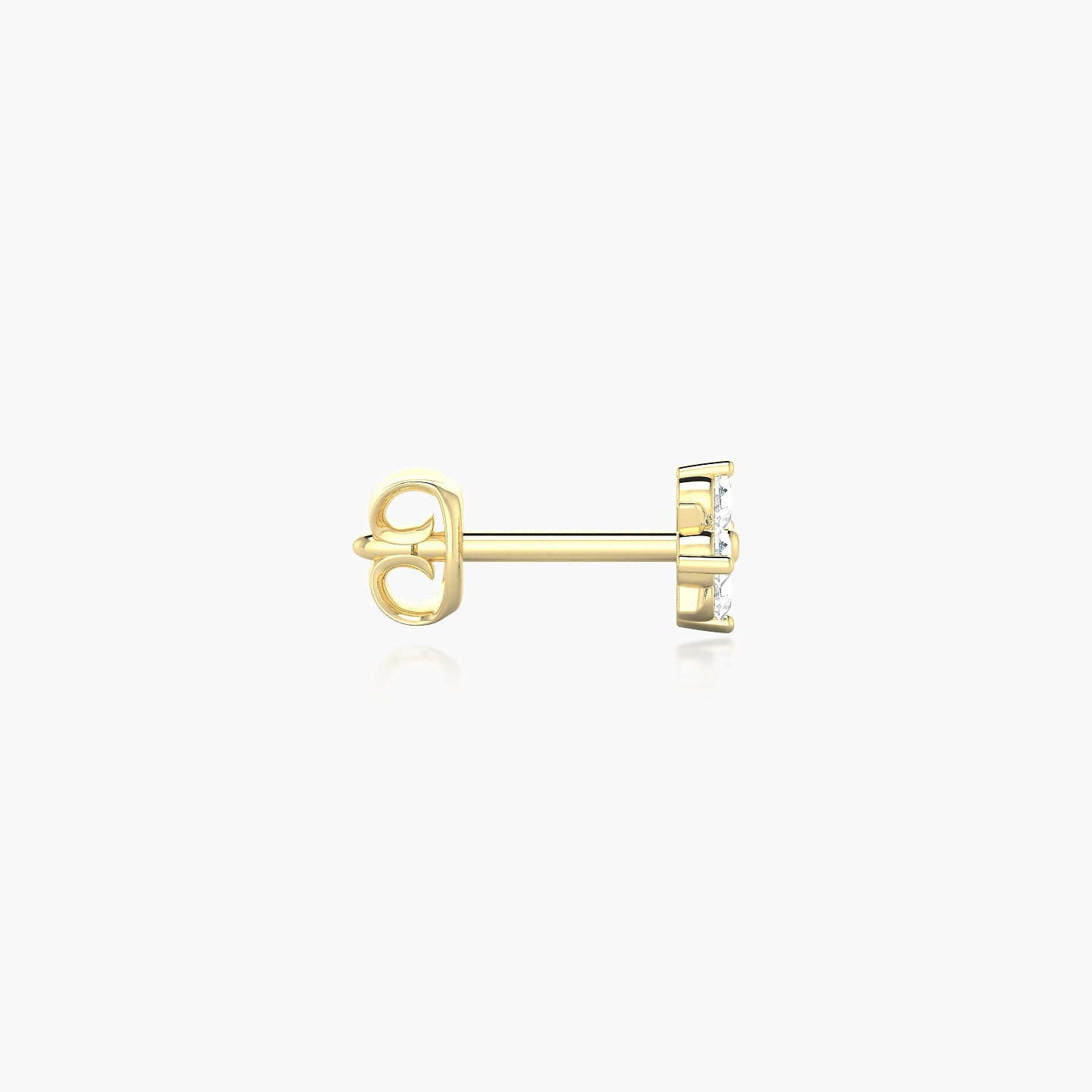 Nymph | 18k Yellow Gold 4.5 mm Flower Diamond Earring
