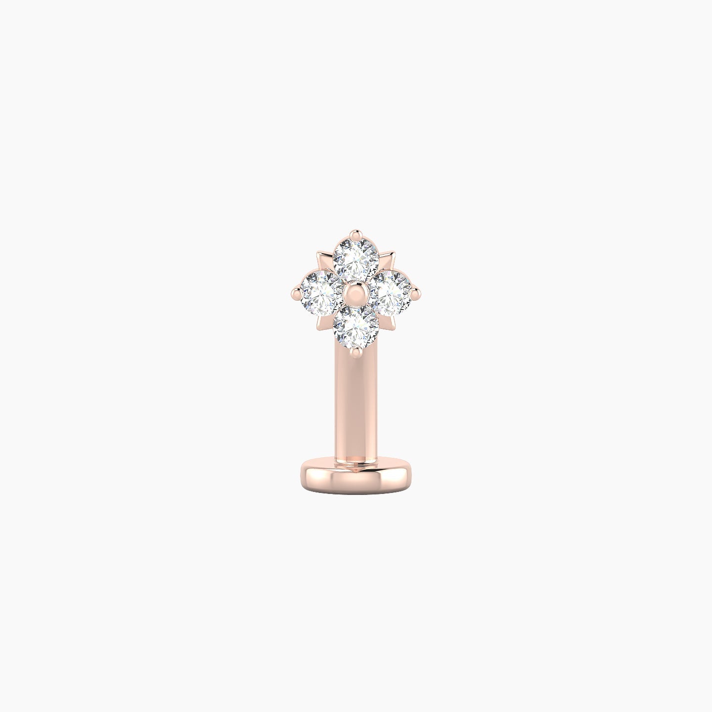 Nymph | 18k Rose Gold 5 mm 10 mm Flower Diamond Floating Navel Piercing