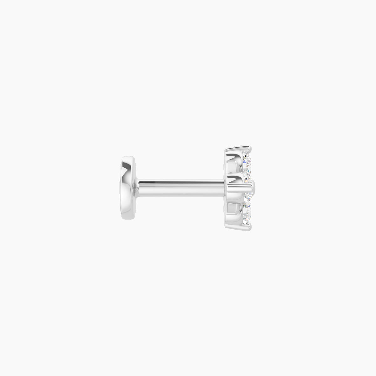 Nymph | 18k White Gold 5 mm 5 mm Flower Diamond Piercing