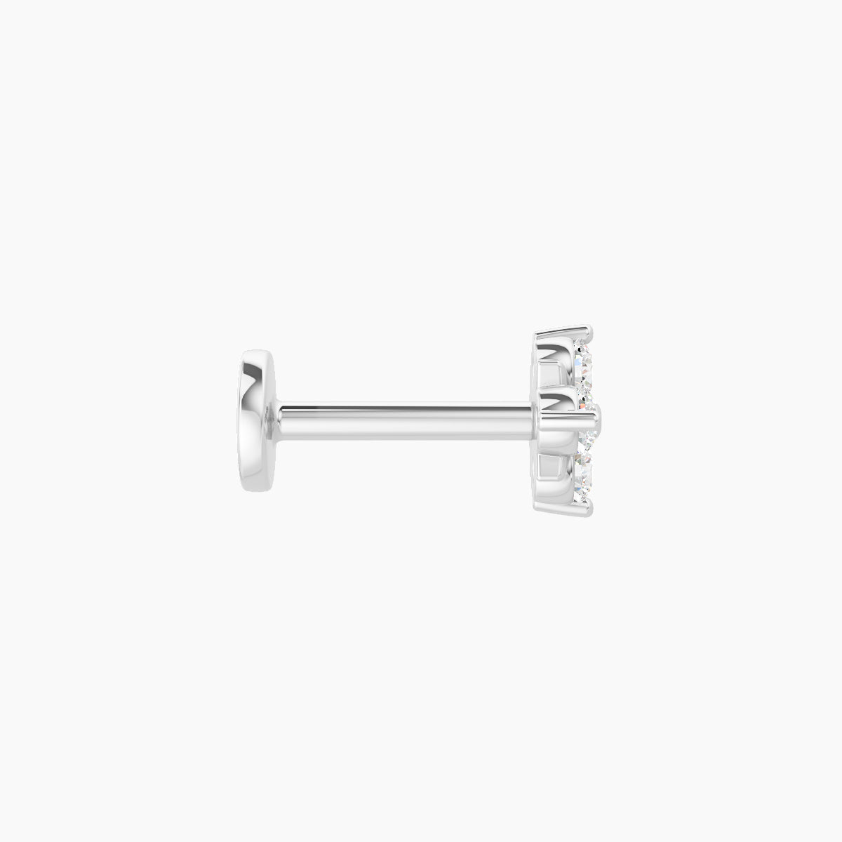 Nymph | 18k White Gold 5 mm 6.5 mm Flower Diamond Piercing