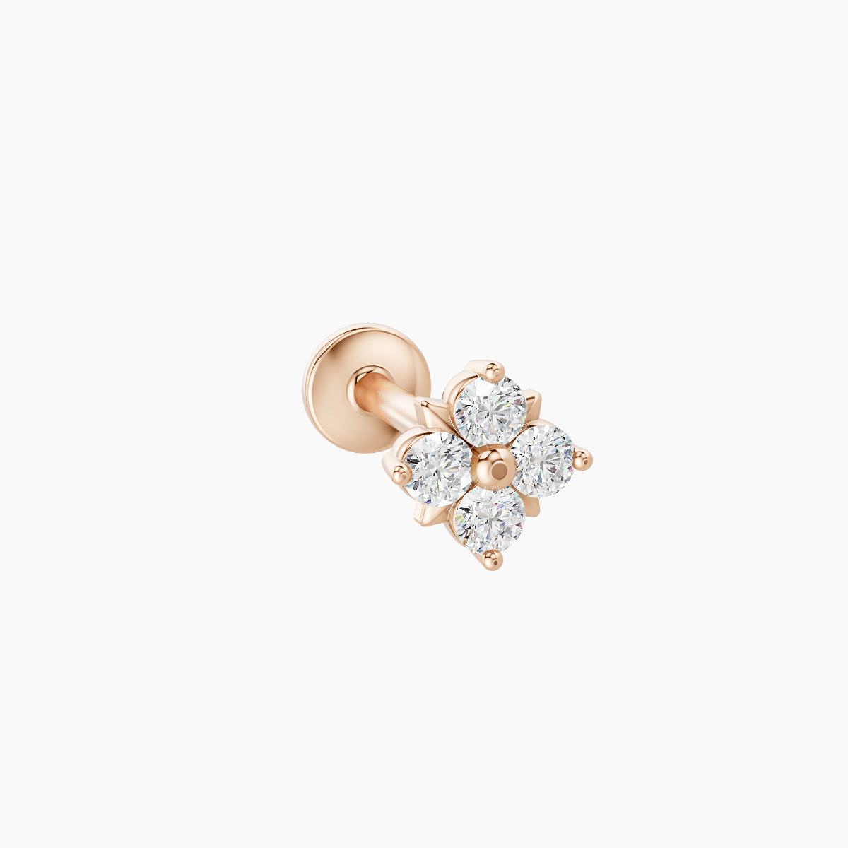 Nymph | 18k Rose Gold 5 mm 8 mm Flower Diamond Piercing