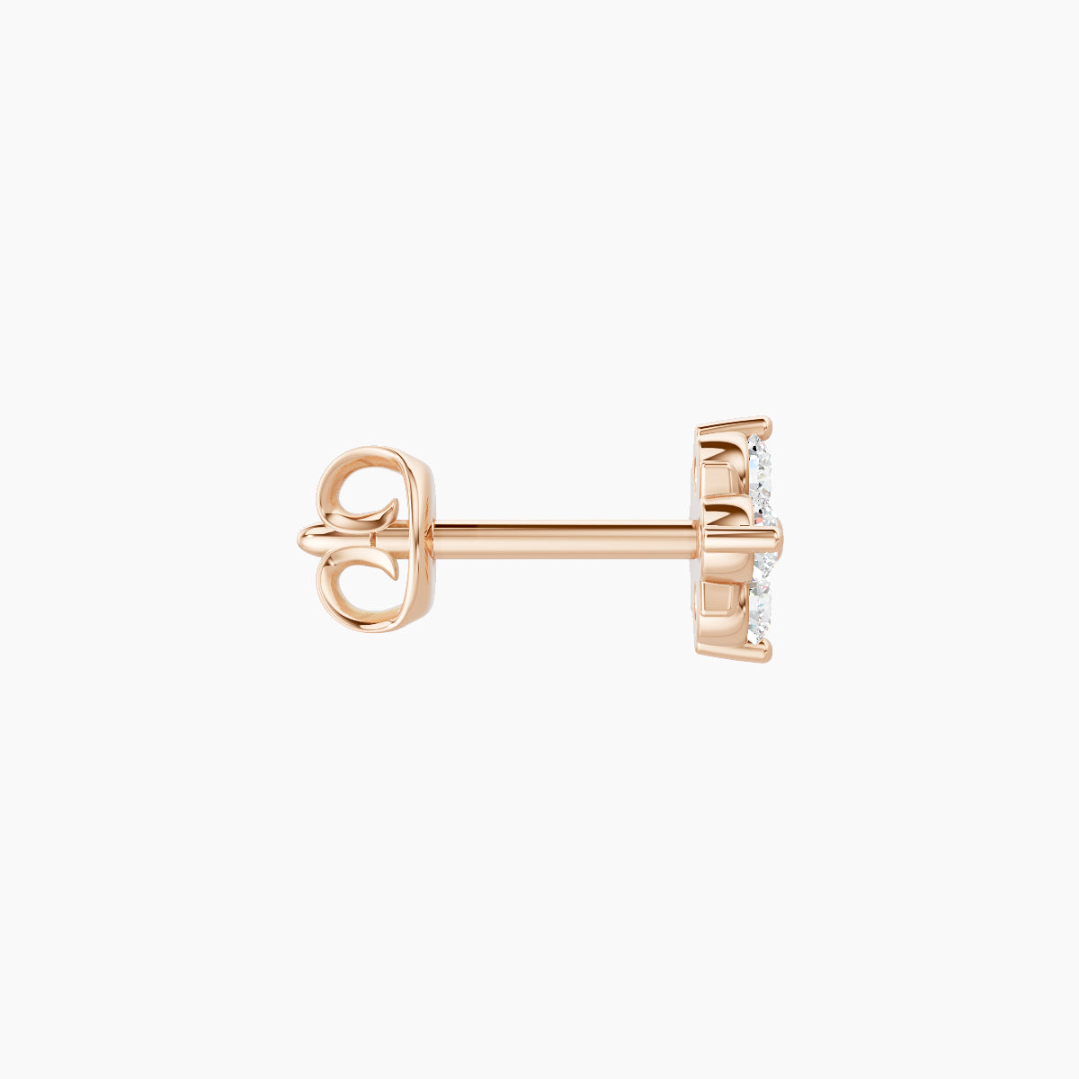 Nymph | 18k Rose Gold 5 mm Flower Diamond Earring