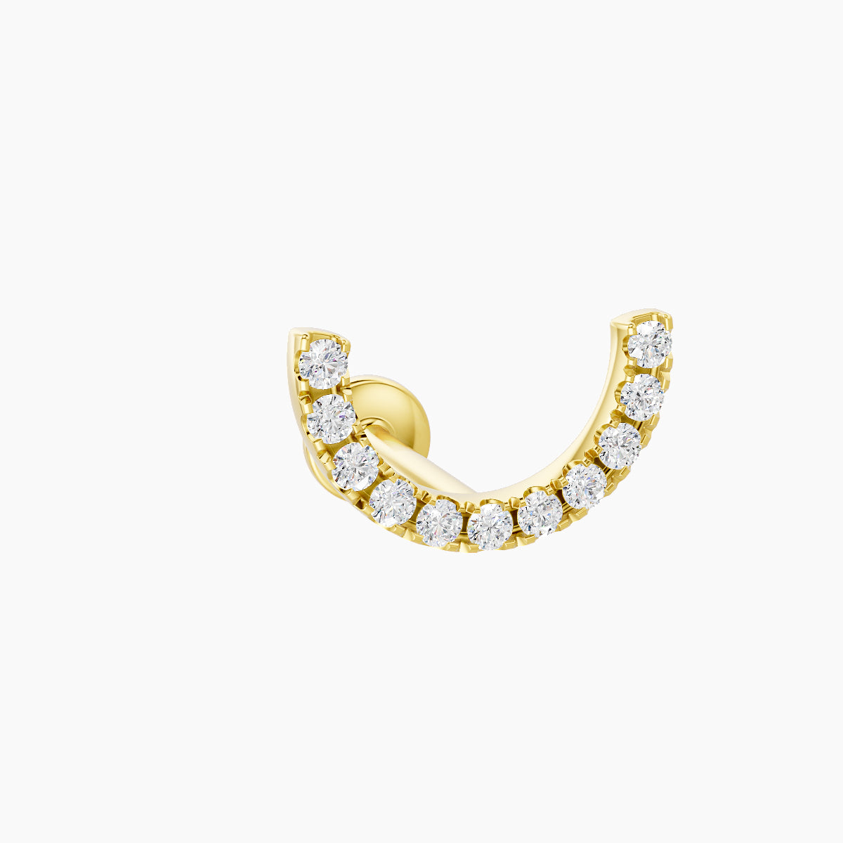 Ops | 18k Yellow Gold 8 mm Diamond Conch Piercing