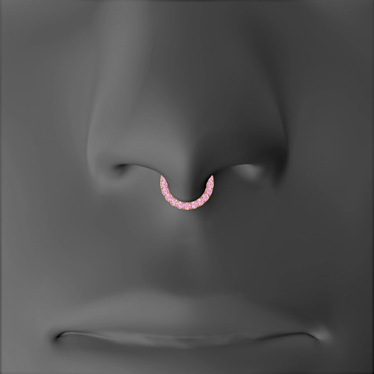 Ops | 18k Rose Gold 6.5 mm Pink Sapphire Septum Piercing