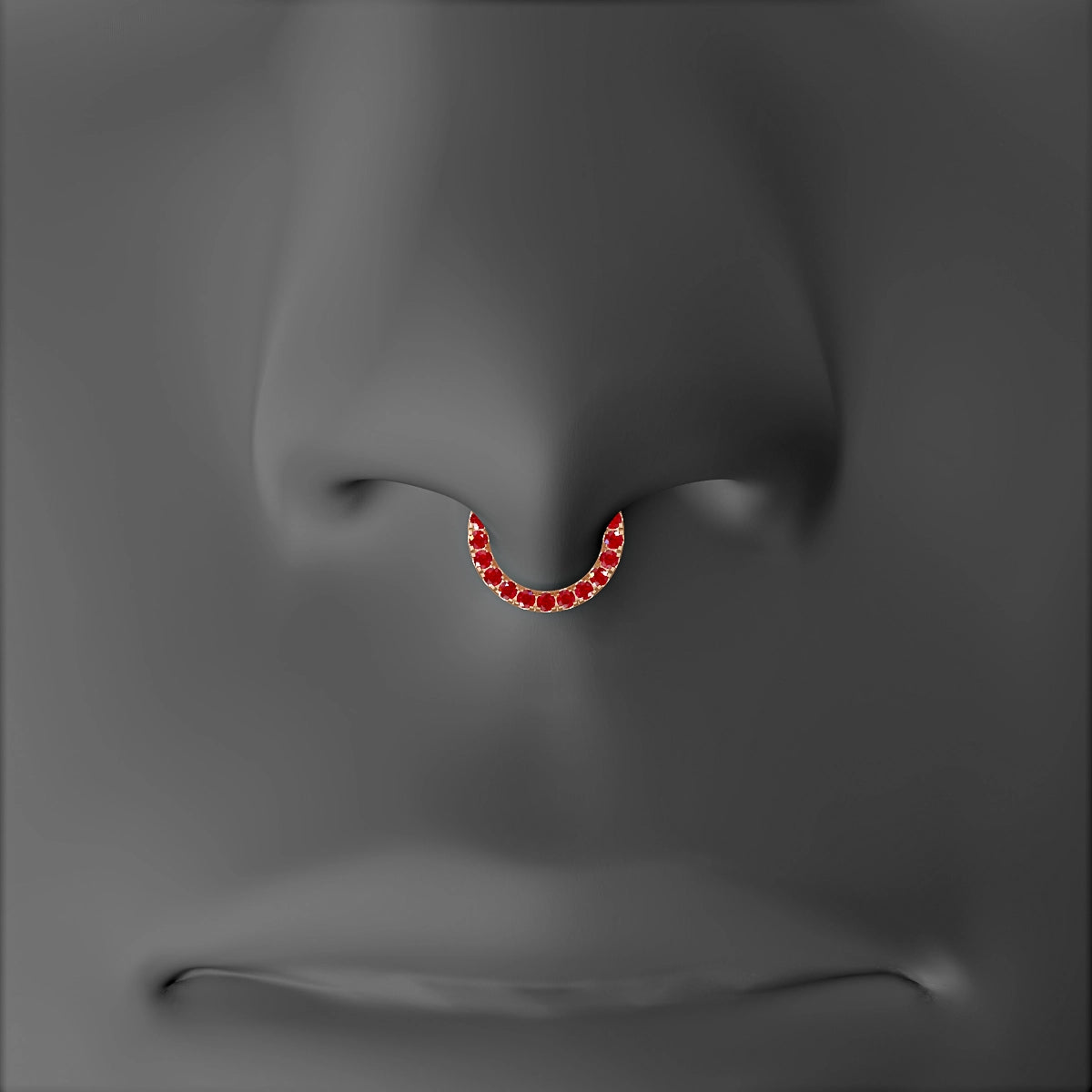 Ops | 18k Rose Gold 6.5 mm Ruby Septum Piercing