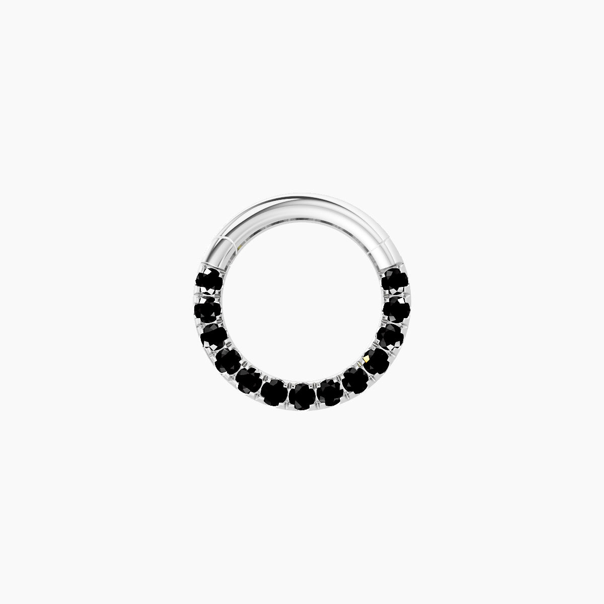 Ops | 18k White Gold 6.5 mm Black Diamond Septum Piercing