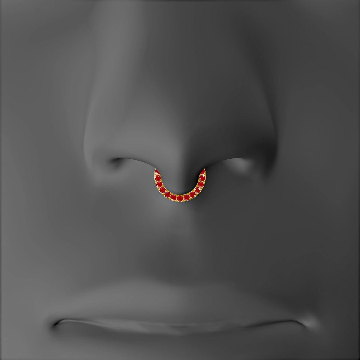 Ops | 18k Yellow Gold 6.5 mm Ruby Septum Piercing