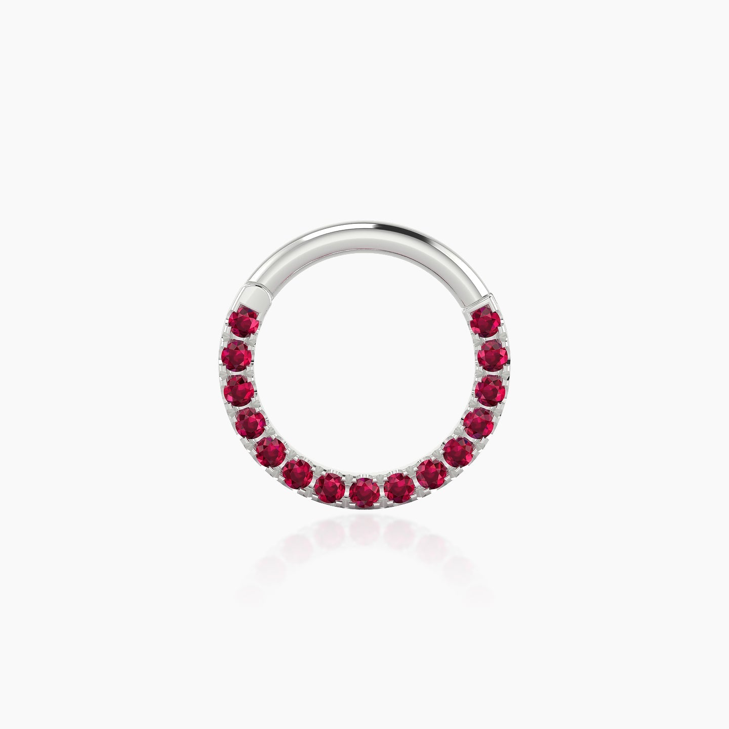 Ops | 18k White Gold 8 mm Ruby Daith Piercing