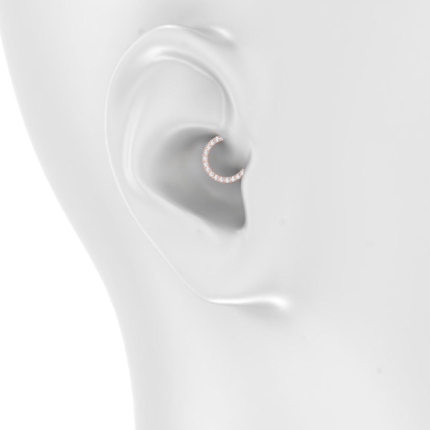 Ops | 18k Rose Gold 8 mm Diamond Daith Piercing
