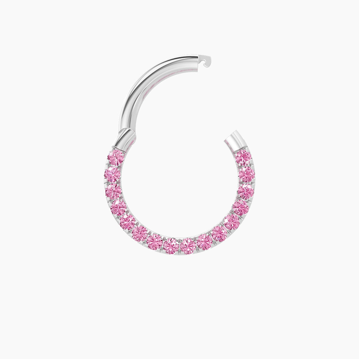 Ops | 18k White Gold 8 mm Pink Sapphire Septum Piercing