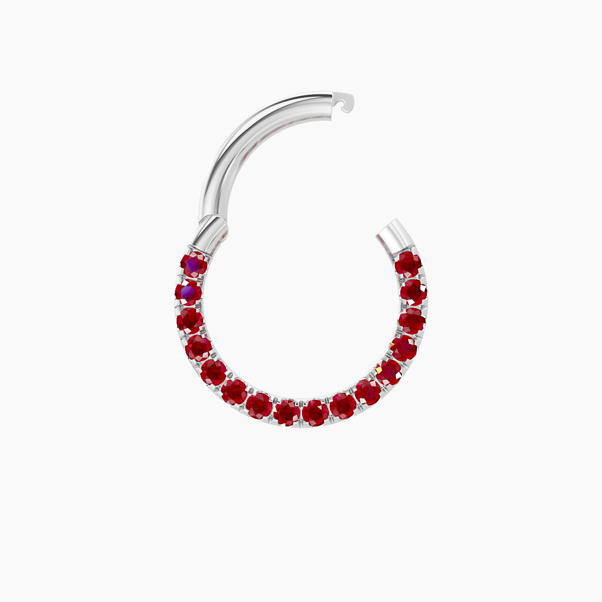 Ops | 18k White Gold 8 mm Ruby Septum Piercing