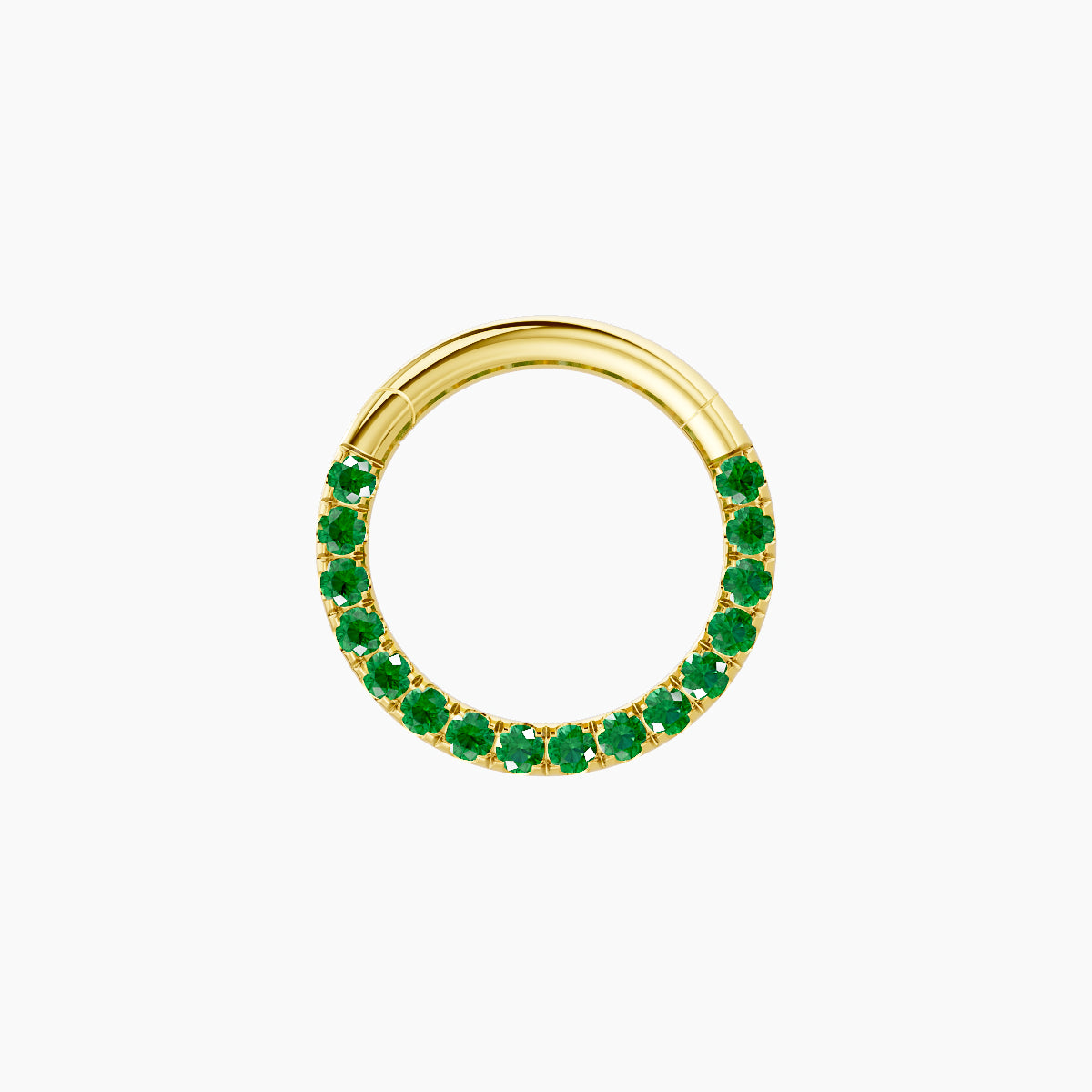 Ops | 18k Yellow Gold 8 mm Emerald Septum Piercing