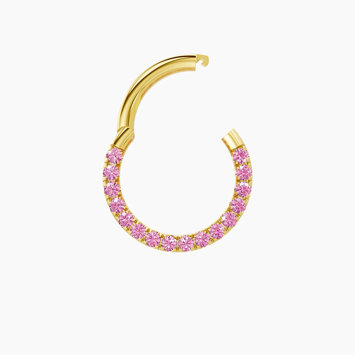 Ops | 18k Yellow Gold 8 mm Pink Sapphire Septum Piercing