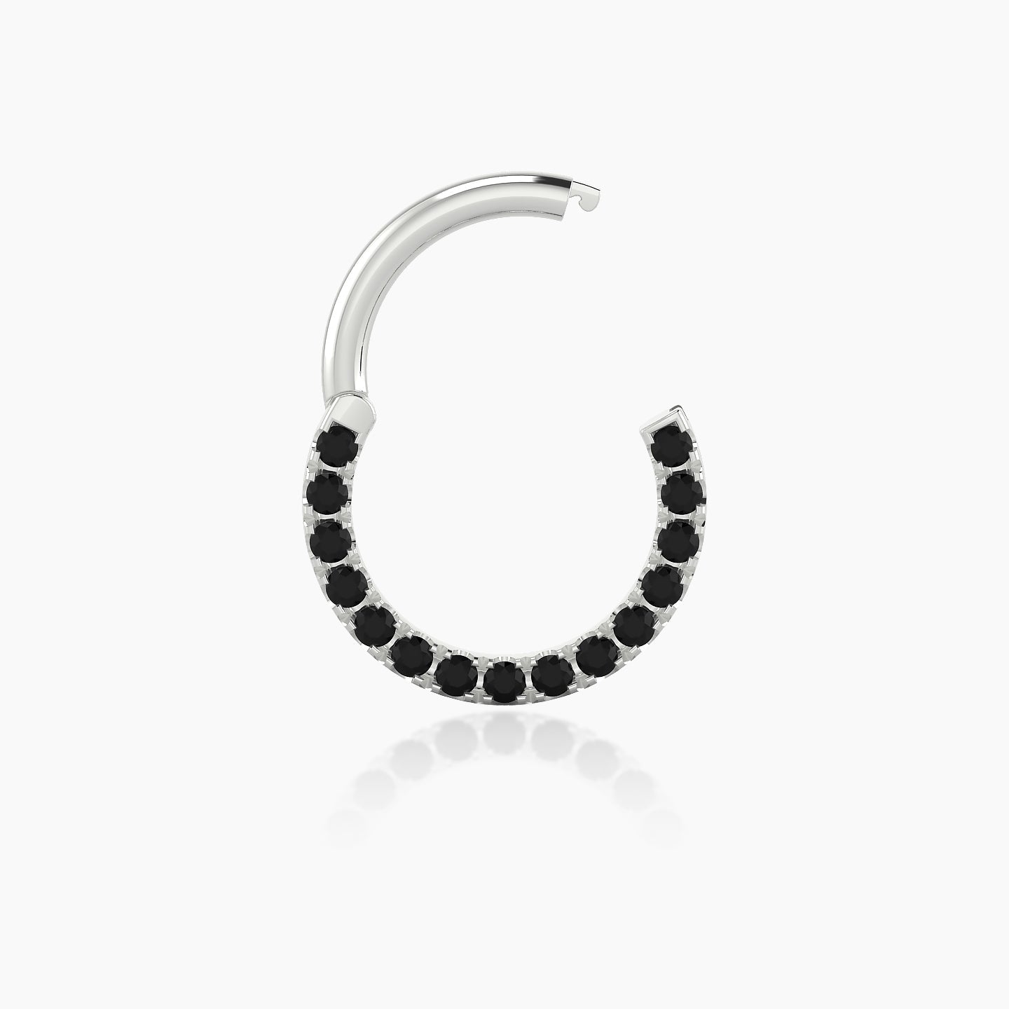 Ops | 18k White Gold 8 mm Black Diamond Septum Piercing