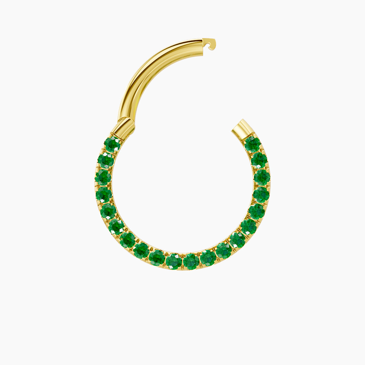 Ops | 18k Yellow Gold 9.5 mm Emerald Daith Piercing