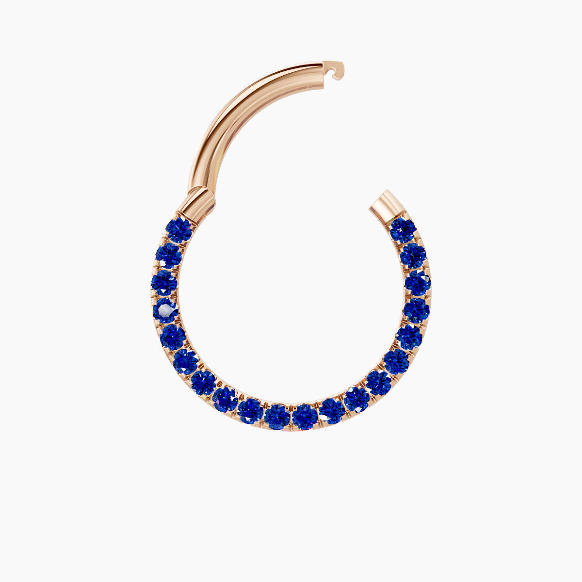 Ops | 18k Rose Gold 9.5 mm Sapphire Septum Piercing