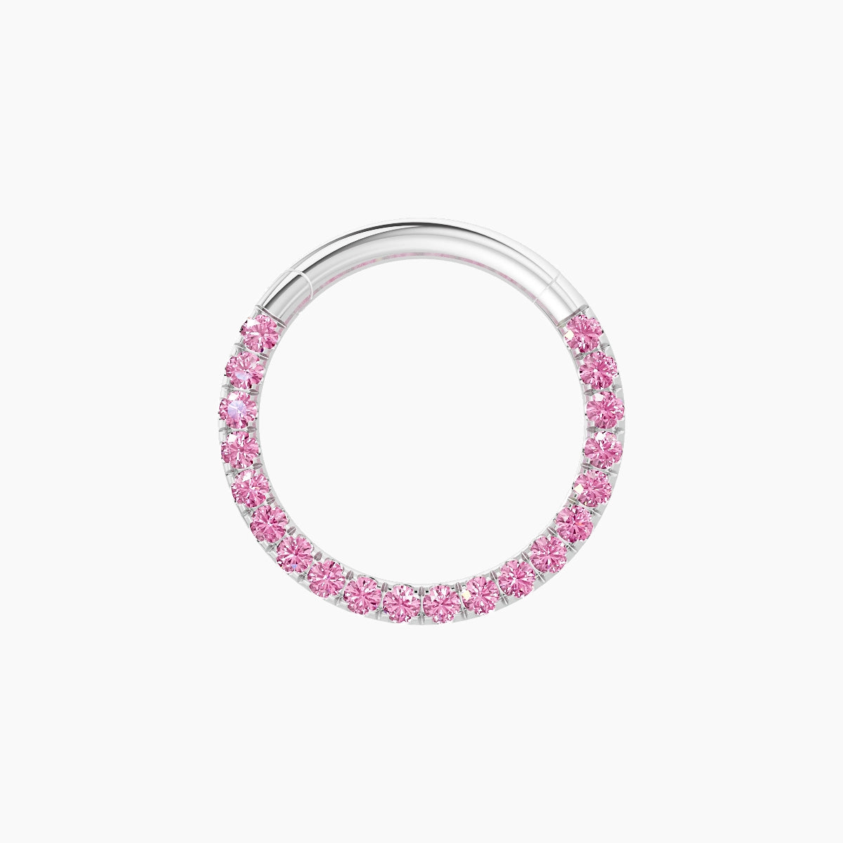 Ops | 18k White Gold 9.5 mm Pink Sapphire Septum Piercing