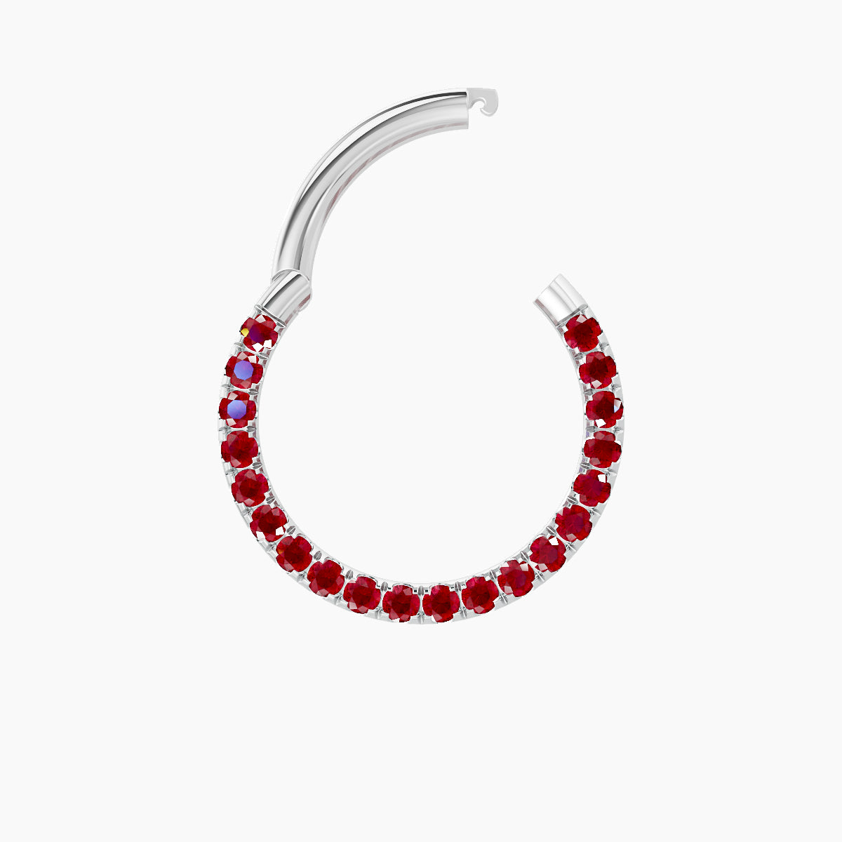 Ops | 18k White Gold 9.5 mm Ruby Septum Piercing