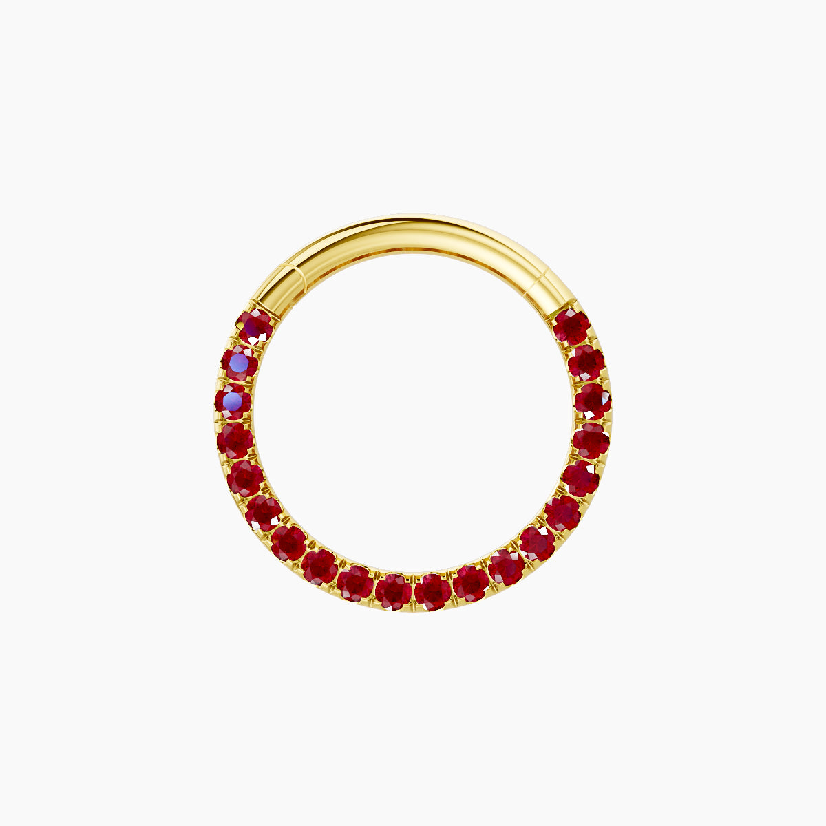 Ops | 18k Yellow Gold 9.5 mm Ruby Septum Piercing