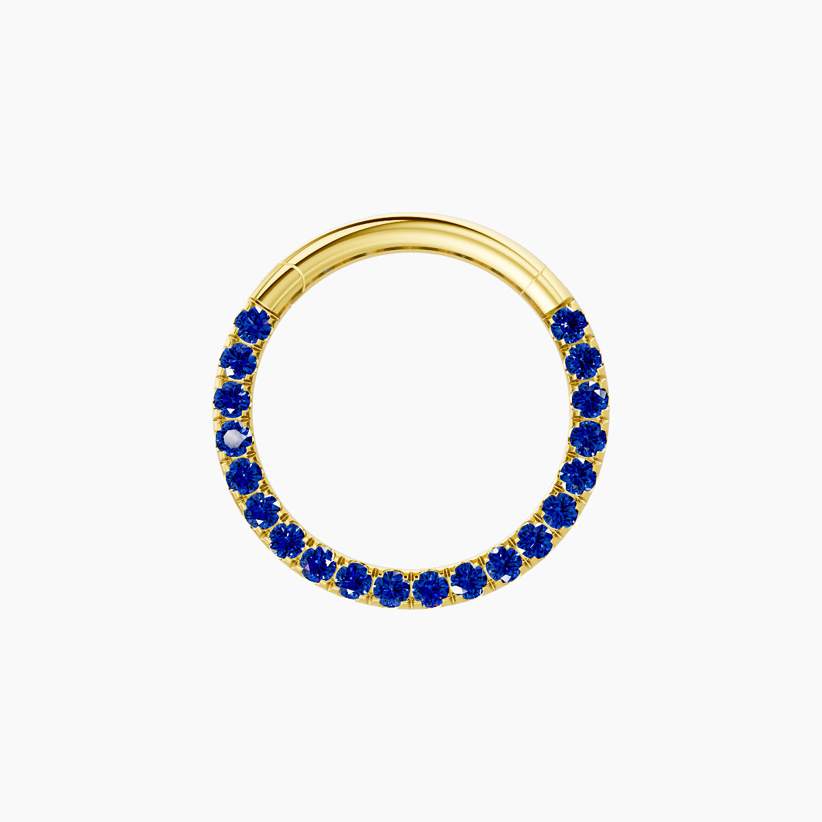 Ops | 18k Yellow Gold 9.5 mm Sapphire Septum Piercing