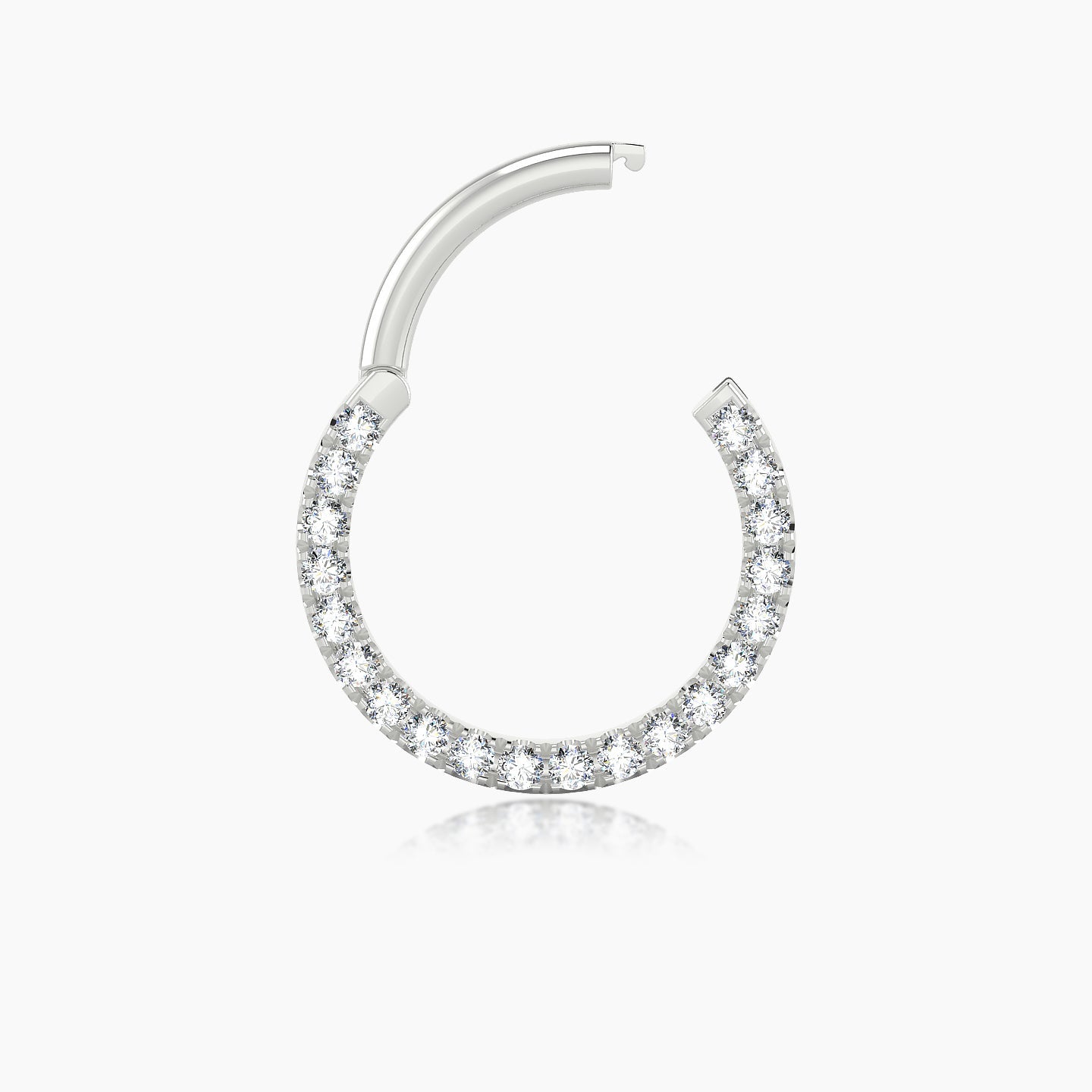 Ops | 18k White Gold 9.5 mm Diamond Septum Piercing